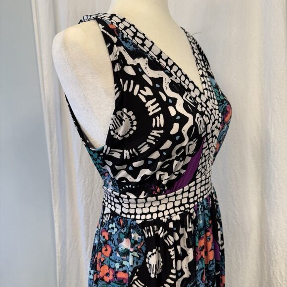 Roz & Ali Womens Sleeveless Knee-Length Dress Size 14 Stretchy Multicolor - Picture 8 of 15